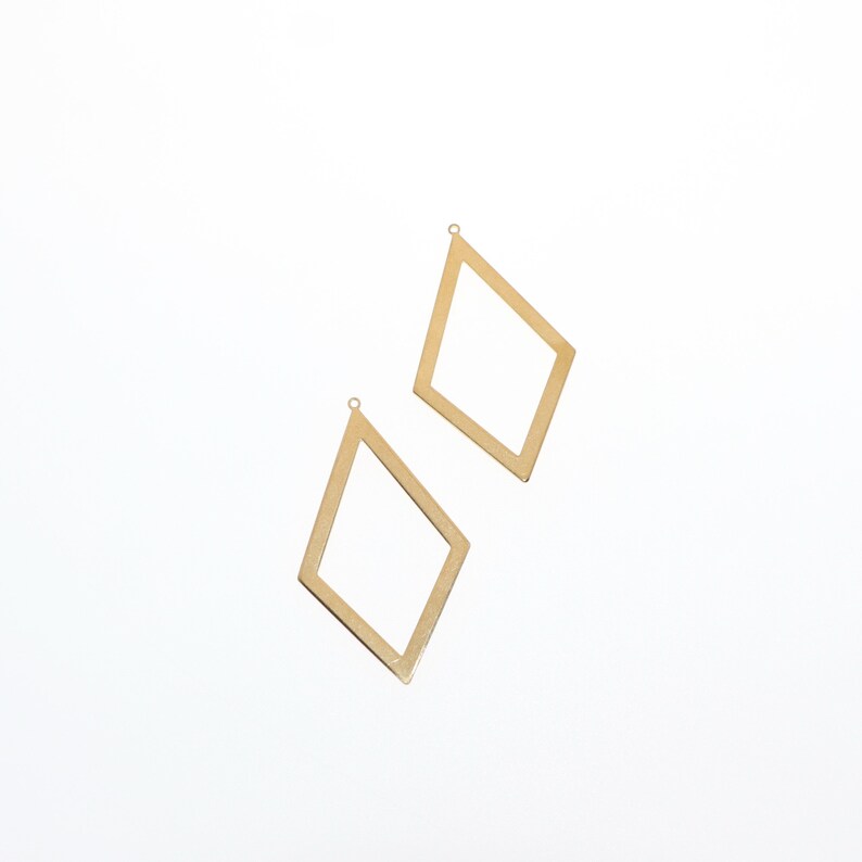 brass earring charm Brass diamond charm brass earring finding-brass charm for earring jewelry finding supplies-brass earring pendant