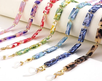 Glasses chain - Eyeglass Chain - Sunglasses Chain - Beaded Glasses Cord Gold - Glasses Holder - Face Mask Chain - Mask Necklace