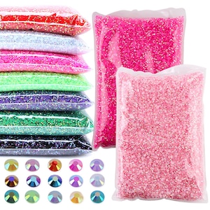 GLASS BULK Bags 100 Gross 14,400 Rhinestones per Pack Choose Size