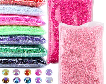 5000 per sacchetto Jelly strass AB Flatback bulk Resins Rhinestones DIY Faceted Bling Not Hotfix / 2mm 3mm 4mm 5mm 6mm strass