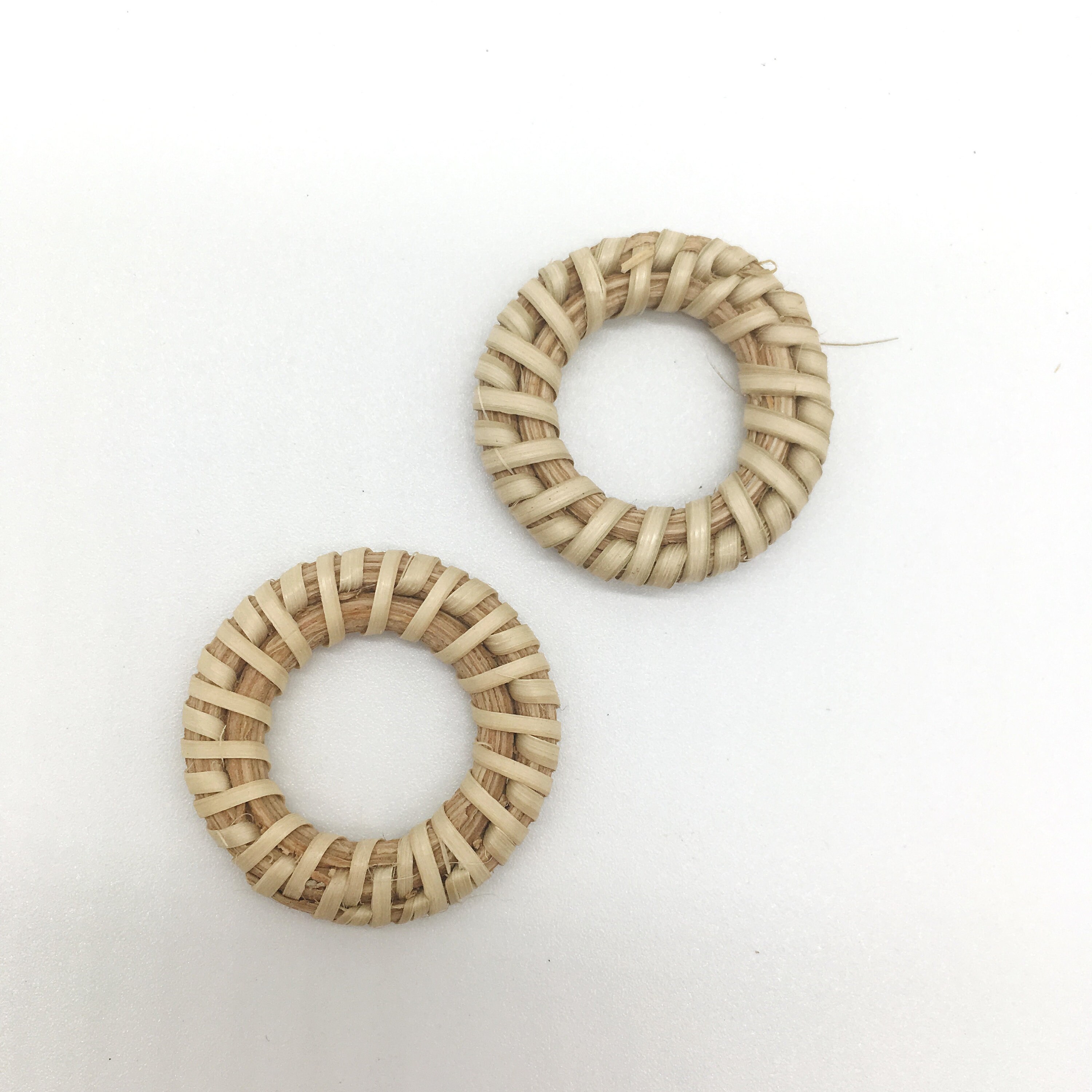 Rattan earrings finding rattan jewelry finding straw Etsy