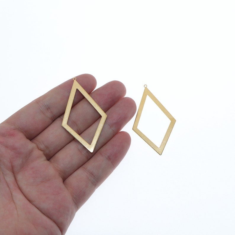 brass earring charm Brass diamond charm brass earring finding-brass charm for earring jewelry finding supplies-brass earring pendant