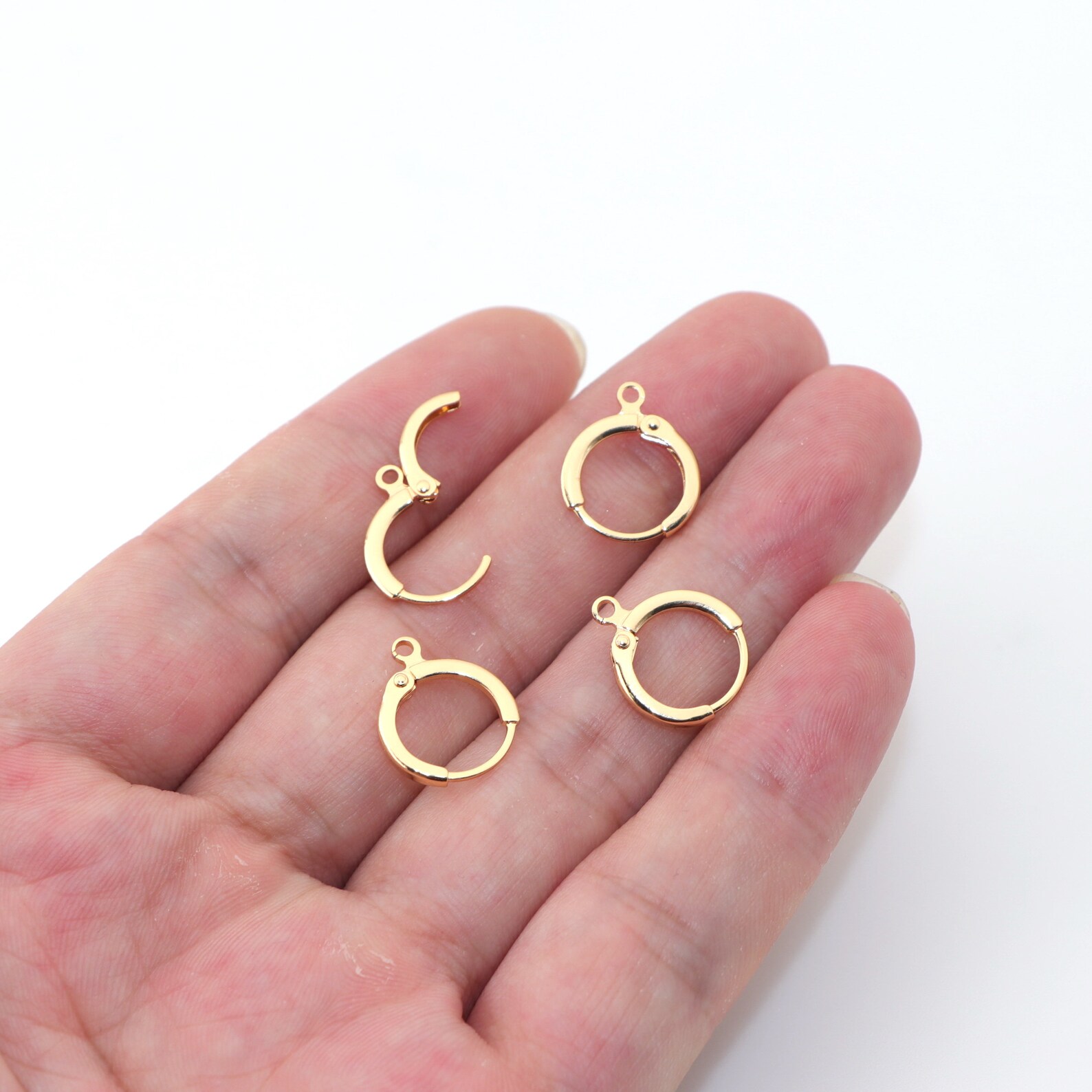 24K Gold Earrings Clasp Shiny Gold Plated Earring Clasps Etsy UK