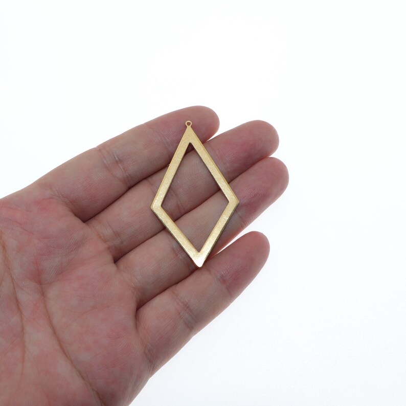 brass earring charm Brass diamond charm brass earring finding-brass charm for earring jewelry finding supplies-brass earring pendant