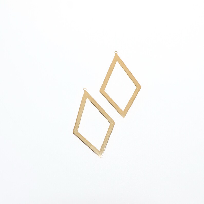 brass earring charm Brass diamond charm brass earring finding-brass charm for earring jewelry finding supplies-brass earring pendant