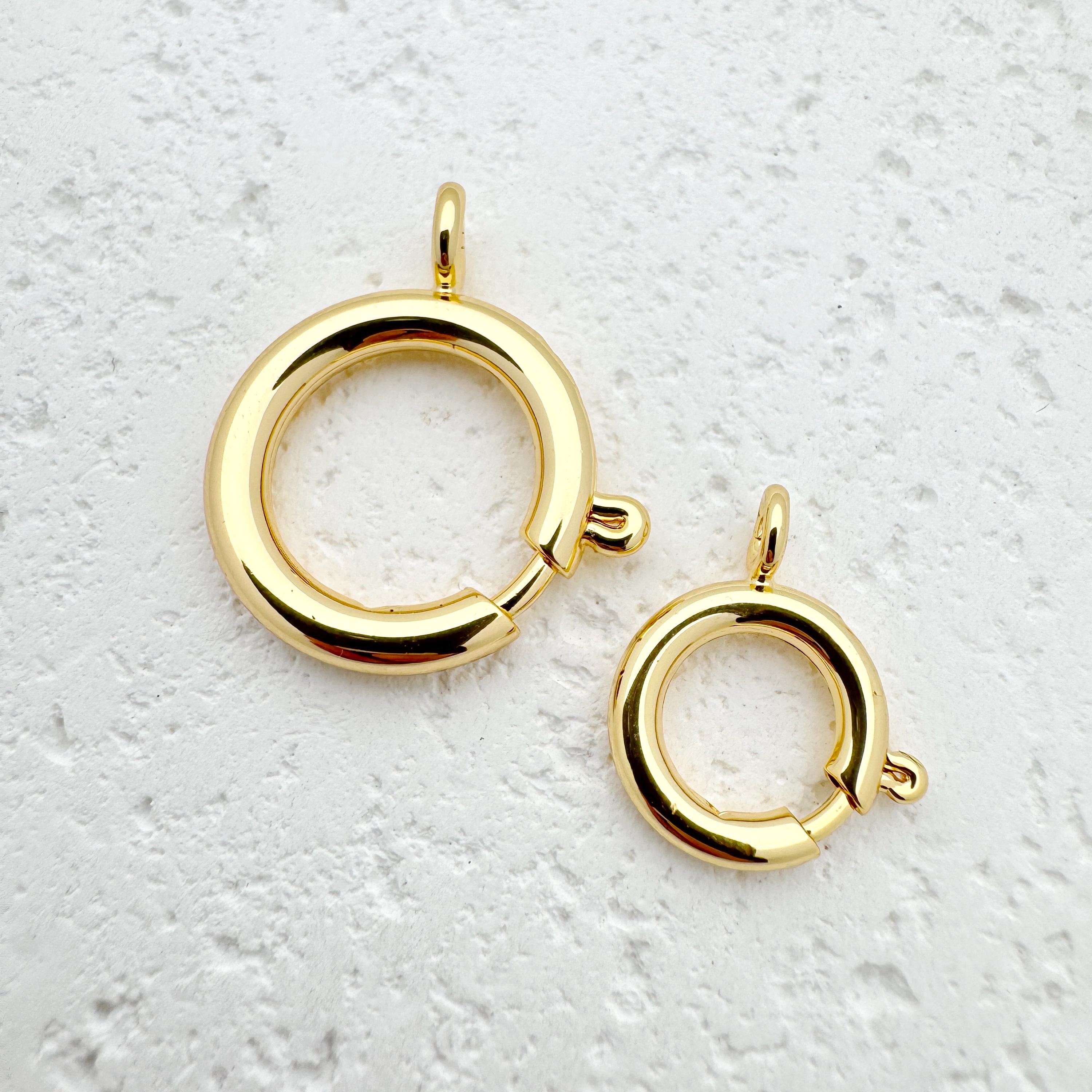 Gold Large Spring Ring Clasp Small Secure Sailor Lock Finding for…