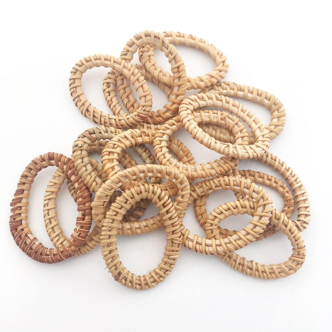 Oval Rattan Pendant Rattan Jewelry Rattan Finding Wicker Etsy UK