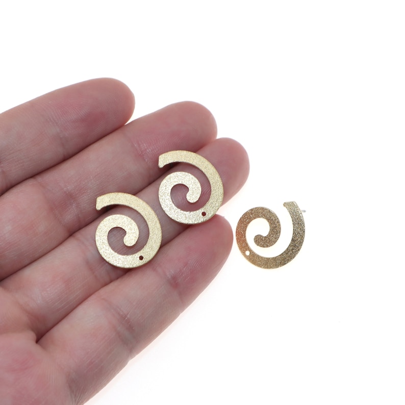 earring charms-earring connector-earring pendant-earring findings-Geoometrical shape-jewelry supply Matte Gold plated earring post