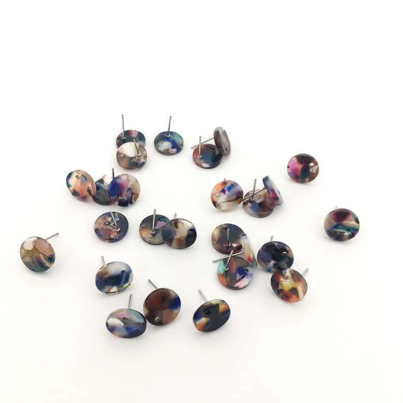 acrylic earring findings Acetate Acrylic Earring Charms Tortoise Shell Earrings Stud acetate earring Post