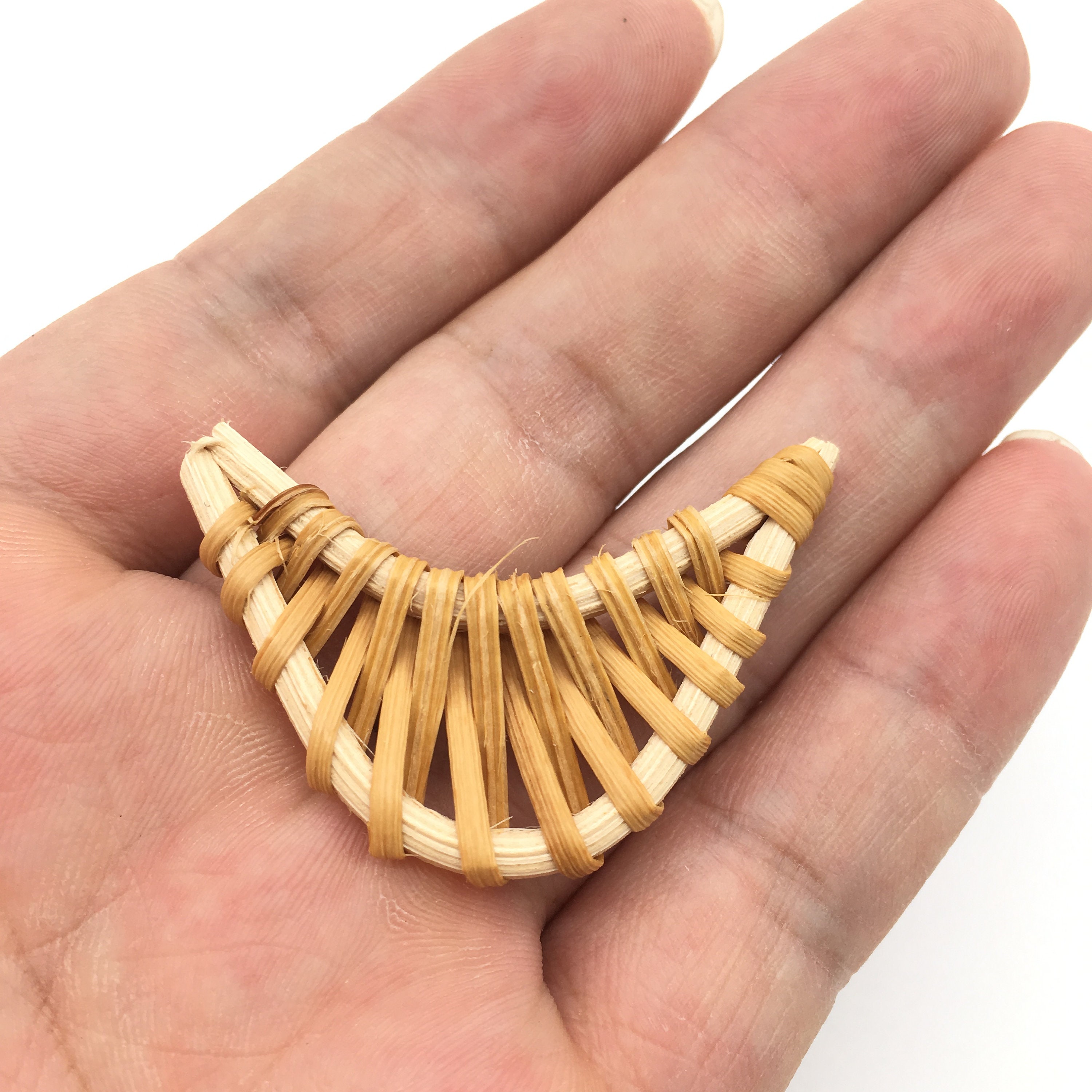 Rattan Jewelry Findings Rattan Earring Findings Moon Rattan Etsy