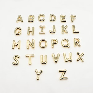 Dije de alfabeto de oro de 14 k con letra inicial de globo personalizada, collar con dije de fuente de burbuja, joyería de moda de tendencia para mujeres, suministro de bricolaje