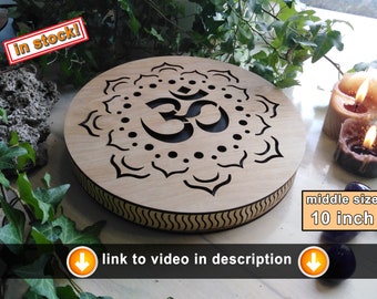 Musical gift, Rain Disk Om 10 inch 25 cm, rain drum, yoga teacher meditation gift, rain stick Ohm