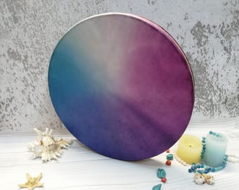 Ocean drum 16 inch ( 40 cm) ocean charm turquoise,   ocean sounds, sound therapy, relaxing ocean Wellentrommel