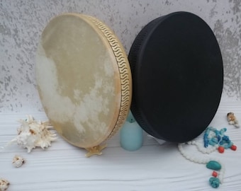 Ocean drum Black or Naturel color 12 inch ( 30 cm) yoga gift