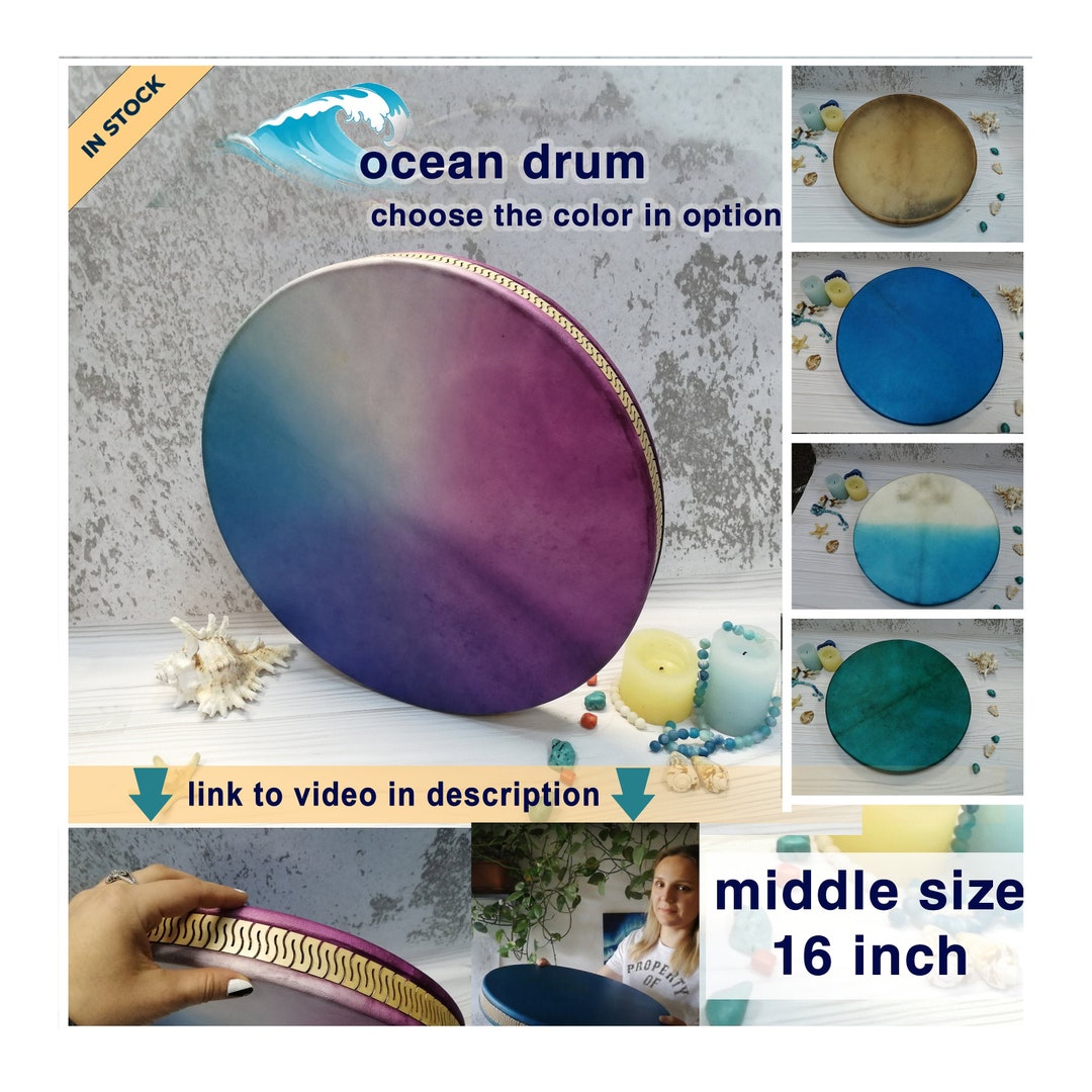 Ocean Drum 16 Inch 40 Cm Ocean Charm Turquoise, Ocean Sounds, Sound