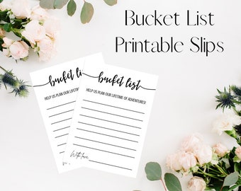 Bucket List, Wedding Guest Book, Bridal Shower, DIGITAL DOWNLOAD