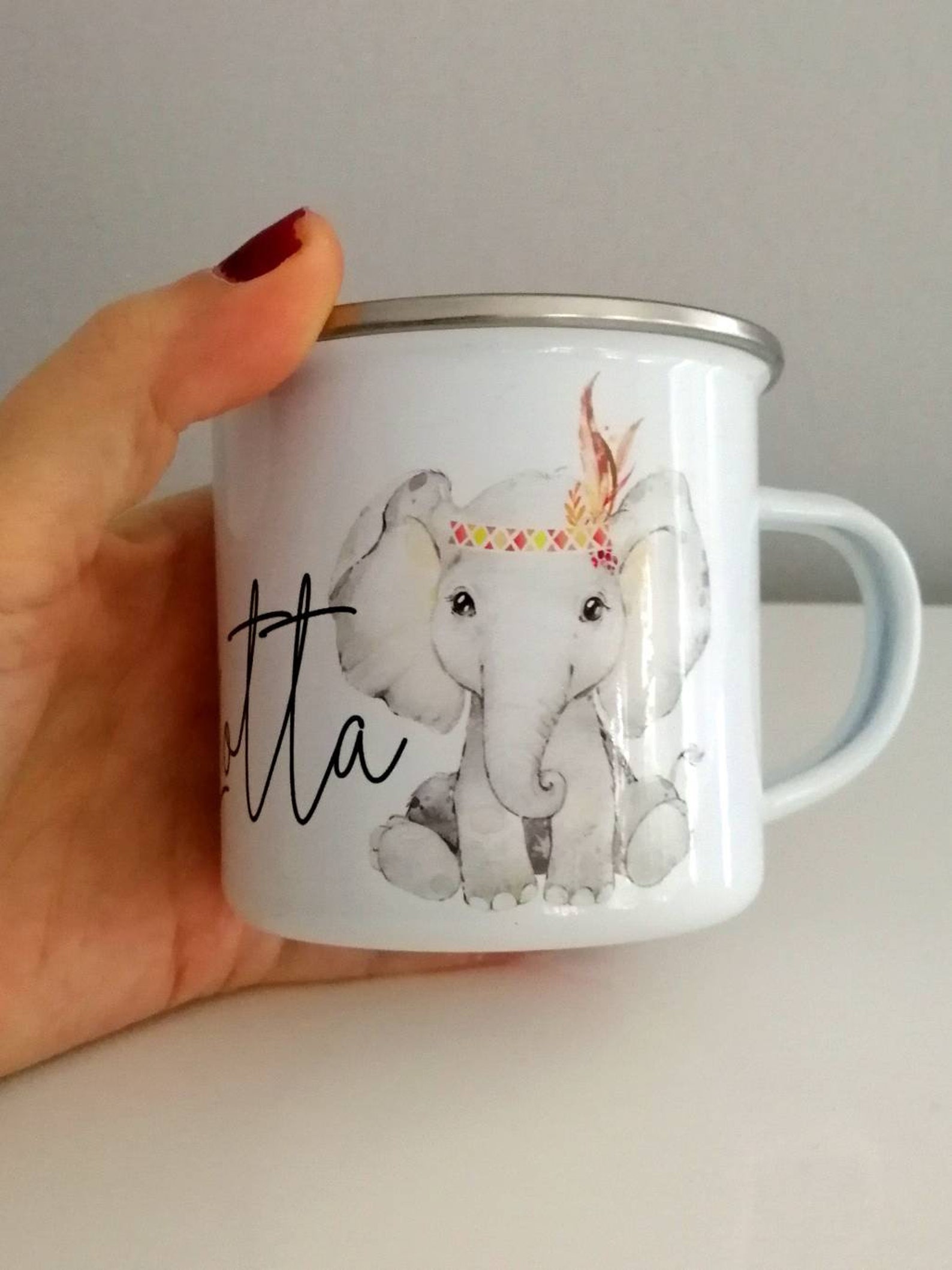 Children's Mug With Name Mug Enamel Cup Children's Etsy UK