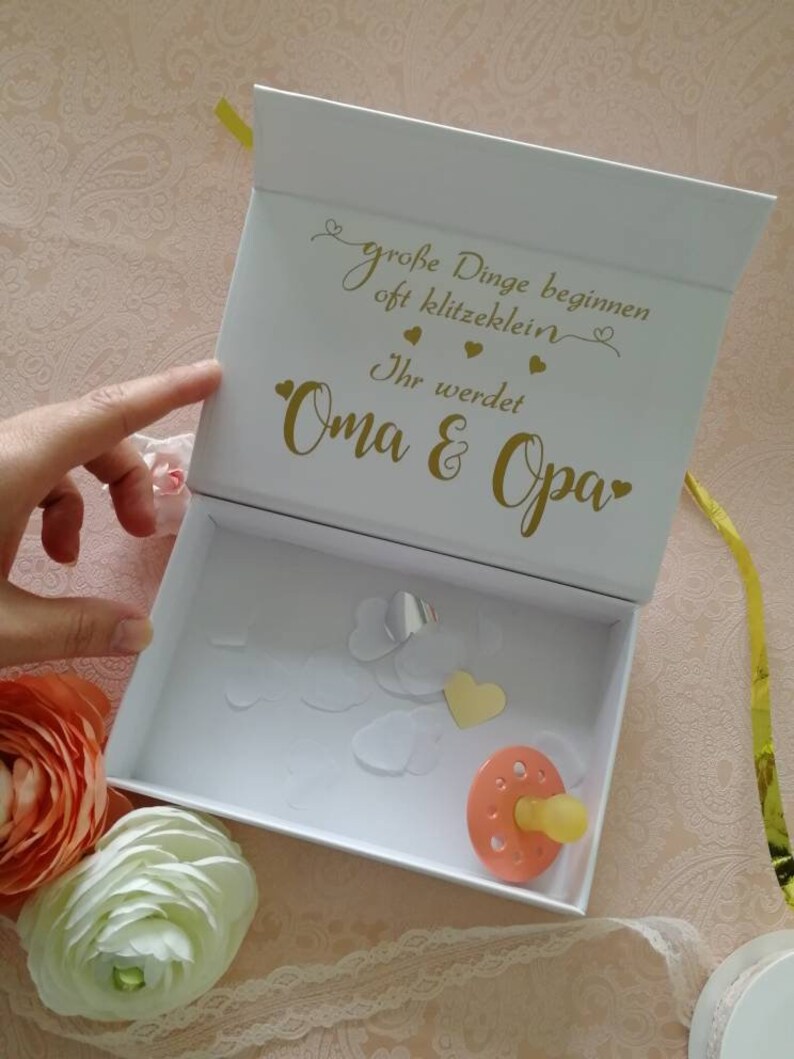 Kleine Geschenkbox Ihr werdet Oma und Opa Etsy