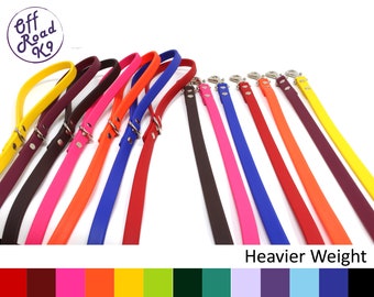 1/2" Wide BioThane® Skinny Leash Made With Beta Heavy BioThane®