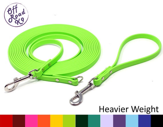 1/2 Wide Biothane® Long Line Combo Set: DETACHABLE LOOP HANDLE Made With  Beta Heavy Biothane® Leather Feel, Waterproof 