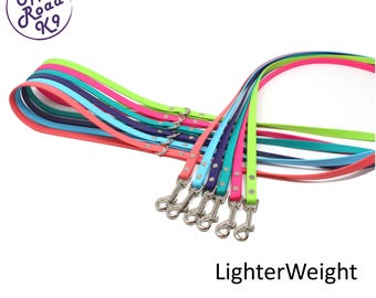 1/2" Wide Lighter Weight Skinny BioThane Leash Made With Beta Standard BioThane®