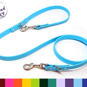 3/4" Wide BioThane® Deluxe Double Clip Leash Made With Beta Heavy BioThane®