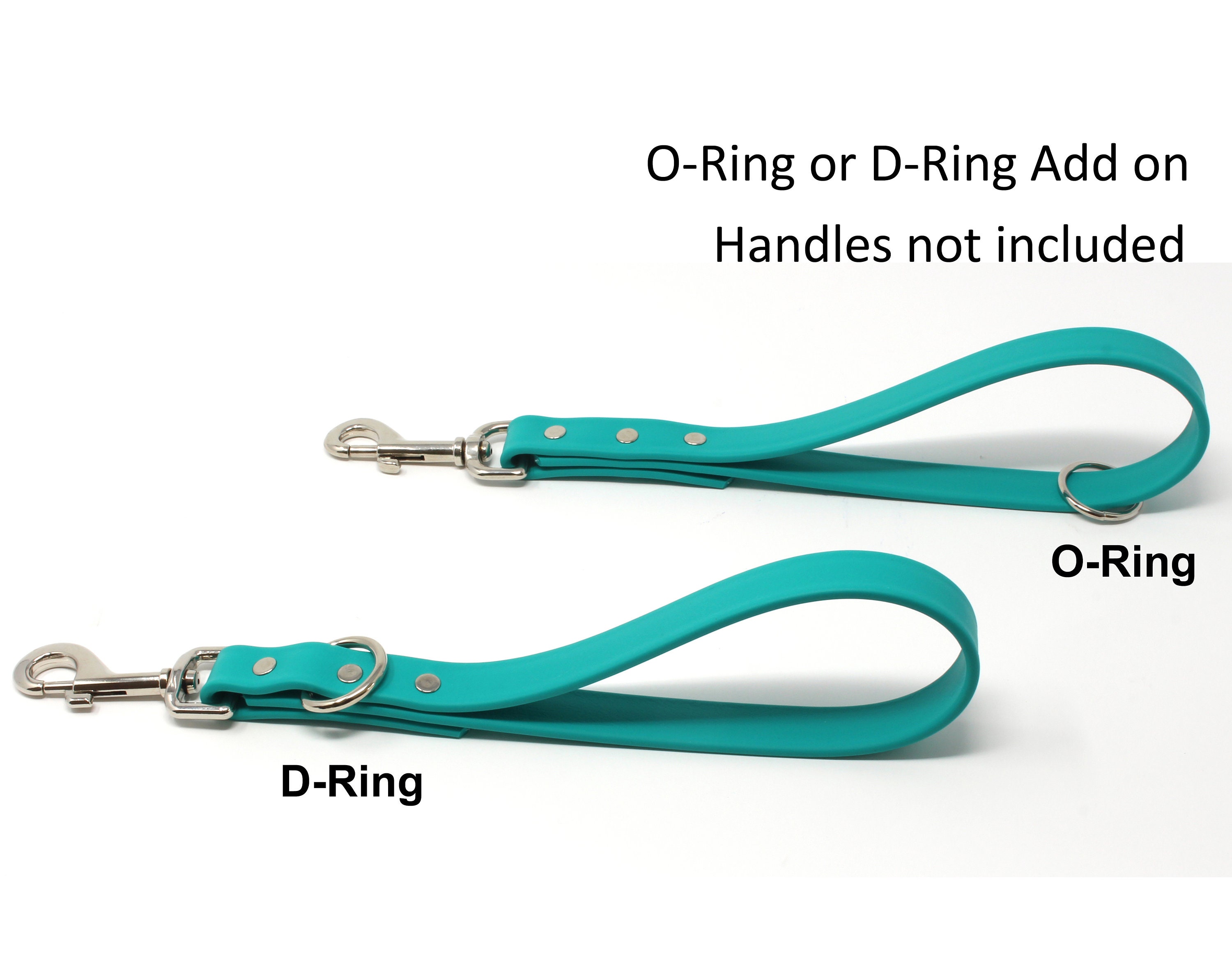 Dog leash top with d ring