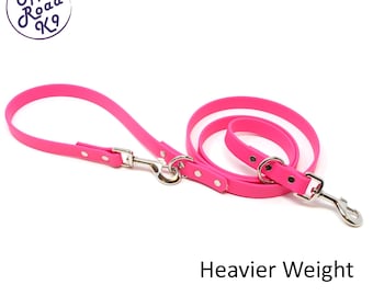 3/4" Wide BioThane® Deluxe Double Clip Leash Made With Beta Heavy BioThane®