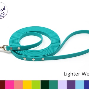 1/2" Wide Lighter Weight BioThane® Long Line Made With Standard BioThane®  **LOOP HANDLE**