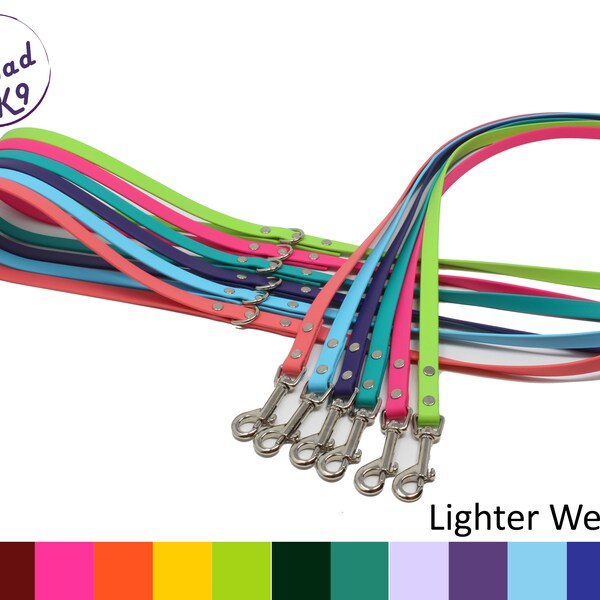 1/2" Wide Lighter Weight Skinny BioThane Leash Made With Beta Standard BioThane®