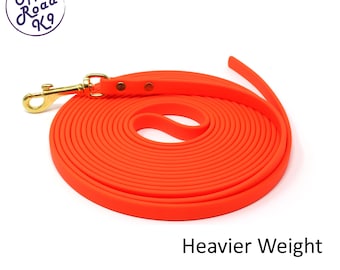 Drag Line **NO HANDLE** 1/2" Wide BioThane®  Long Line Made With Beta Heavy BioThane®