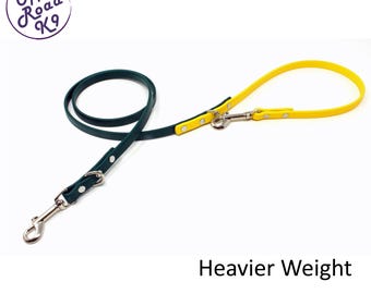 1/2" Wide BioThane® Skinny Double Clip Leash Made With Beta Heavy BioThane®