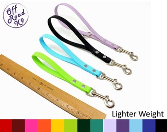 1/2" Wide BioThane® LIGHTER WEIGHT Skinny Traffic Leash/Training Tab Made With Beta Standard BioThane®
