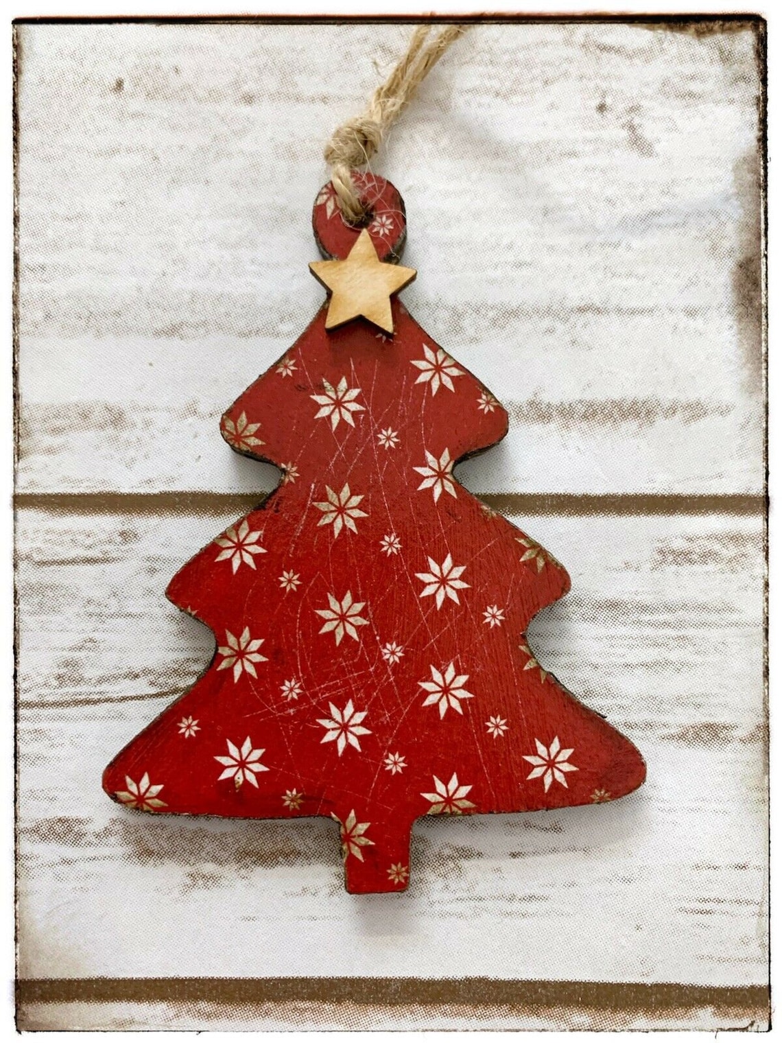 Handmade Decoupage Wooden Christmas Tree ornaments sign Etsy