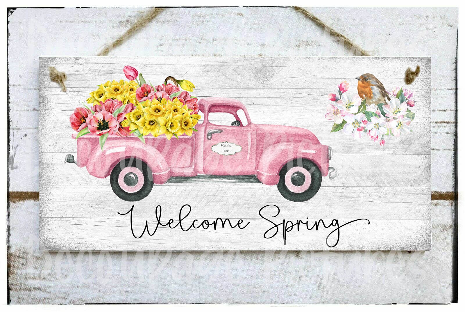 Colgante de madera signo / imagen Primavera de | Etsy