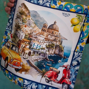 Pochette in seta Amalfi Coast