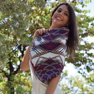 Large square scarf in pure silk “Bordeaux Elegance”. Made in Italy with love for you.