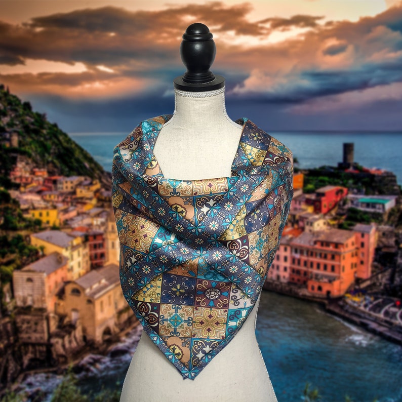 Classic Silk Neck Tie Scarf - Amalfi