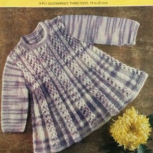 Pdf Download, Emu 8544, Vintage Knitting Pattern, Baby Angel Dress