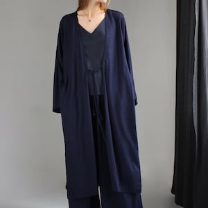 Kimono, Blue kimono, Kimono shirt, Kimono top, Kimono robe, Wrap shirt, Hanfu, Anime shirt, 82 cm, 120 cm length image 5