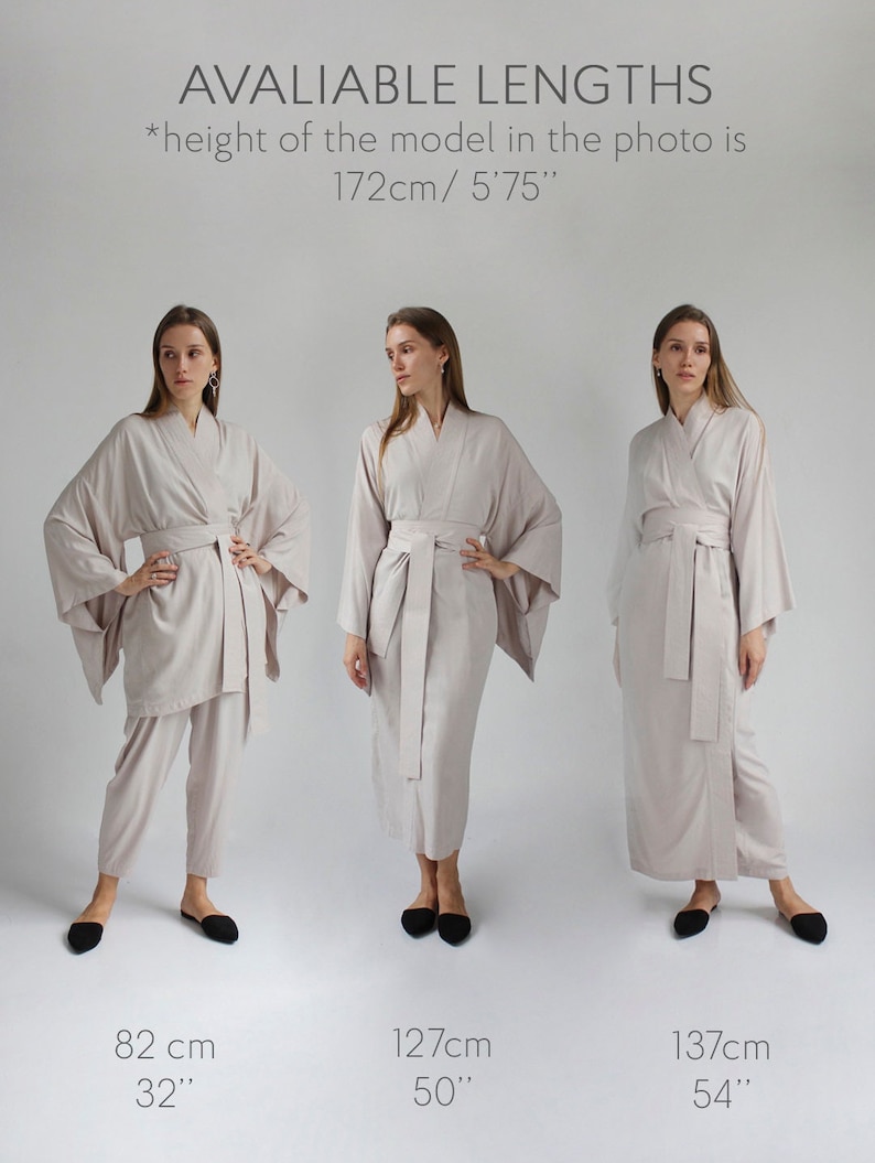 Bridesmaid beige kimono dress, Japanese style, Long Robe, Short cape, free size image 10