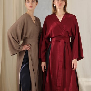 Kimono, Blue kimono, Kimono shirt, Kimono top, Kimono robe, Wrap shirt, Hanfu, Anime shirt, 82 cm, 120 cm length image 7