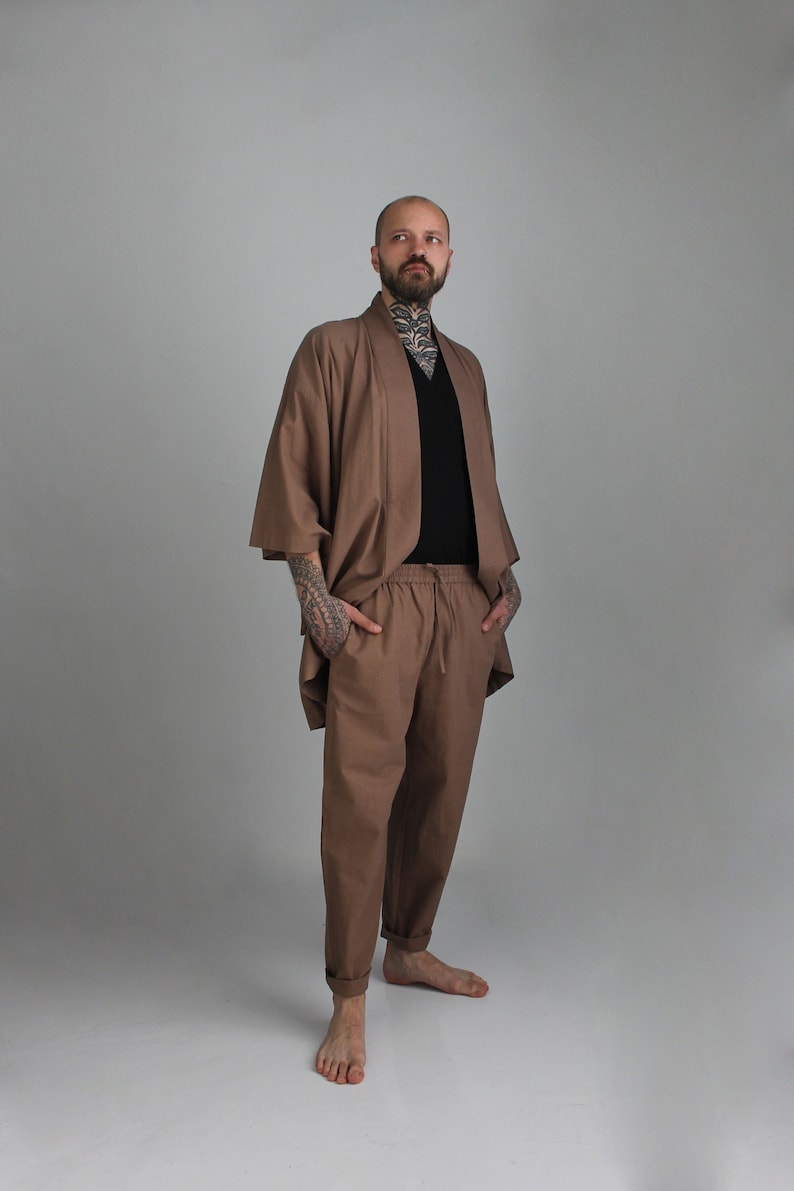 Men's linen pants, Mens trousers, Elastic waist, Casual pants, Cargo pants, Linen clothing for men image 1