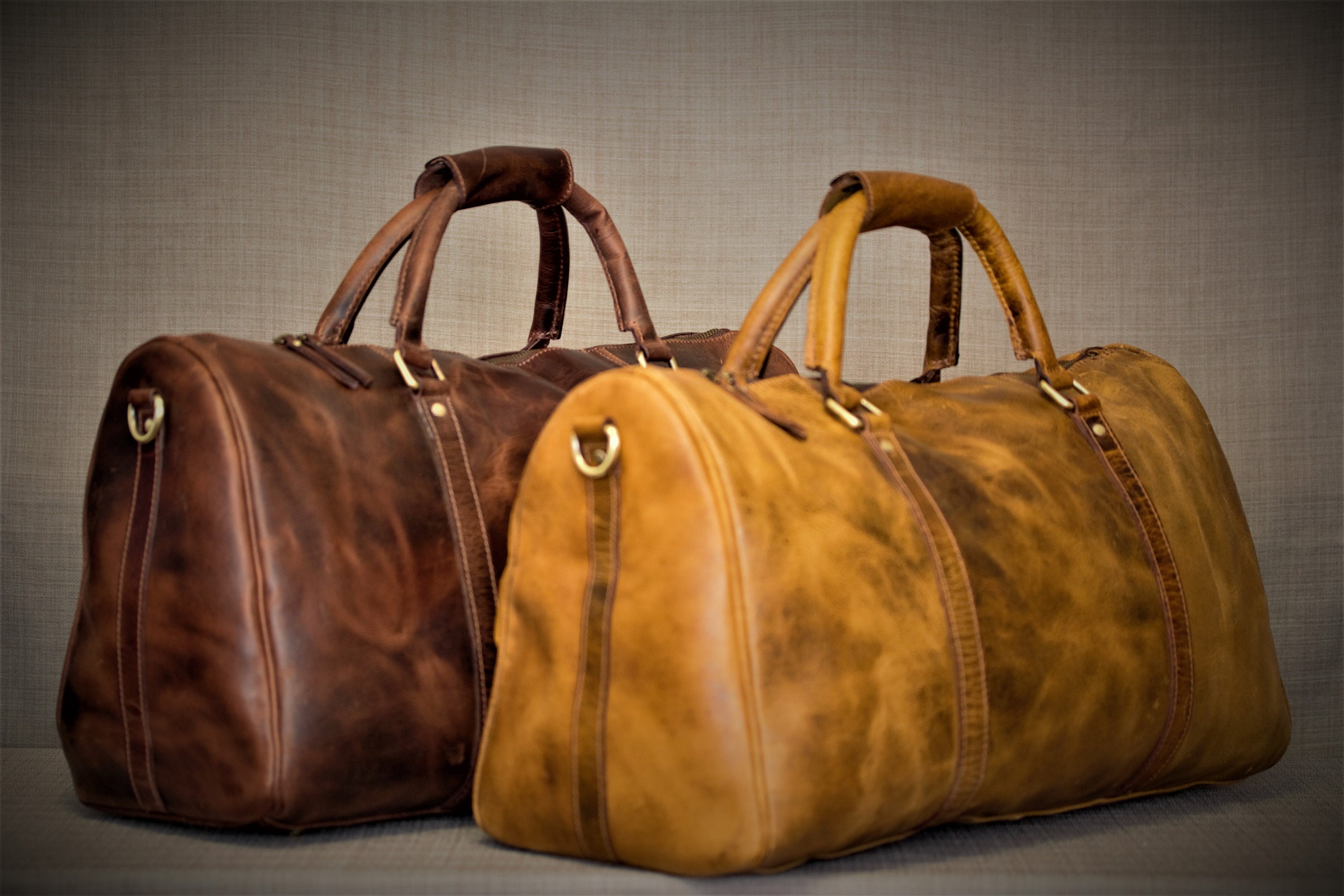 leather travel duffel weekender bag