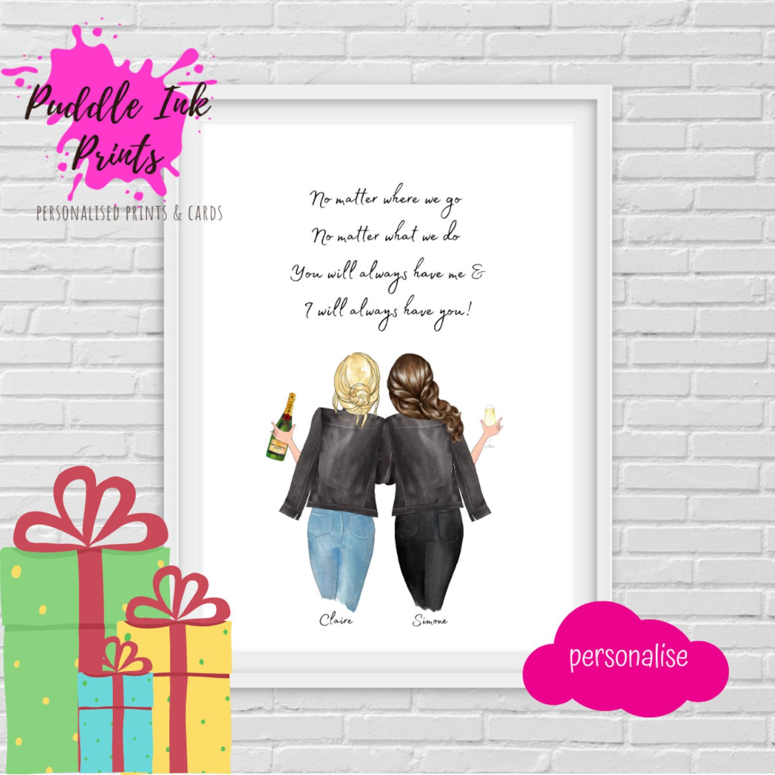 Christmas Presents for Her Custom Best Friend Gift Co | Etsy UK