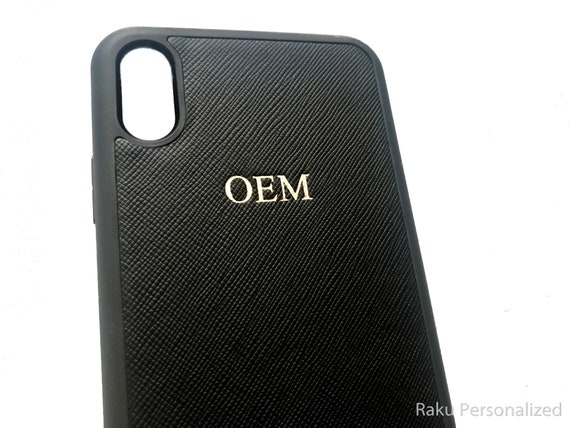iPhoneアクセサリー iPhone Case - Saffiano Leather logo Saffiano Leather Case for iPhone 15 Pro and 15 Pro Max by