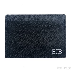 Monogram lederen kaarthouder portemonnee dames en heren, gepersonaliseerde visitekaartjeshoes, reliëf cover lederen kaarthoes herengeschenken