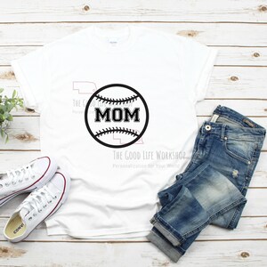 baseball t shirt, baseball mom, women&#39;s t shirt, sports, softball, personalized team colors
