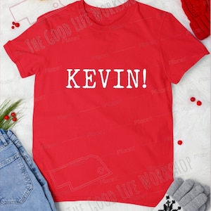 Home Alone Christmas Shirt Movie Sayings Kevin Eating Junk and Watching Rubbish