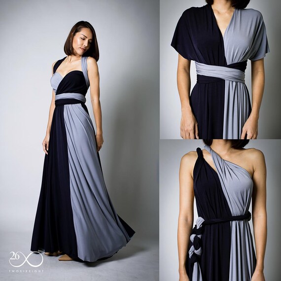two tone infinity dress